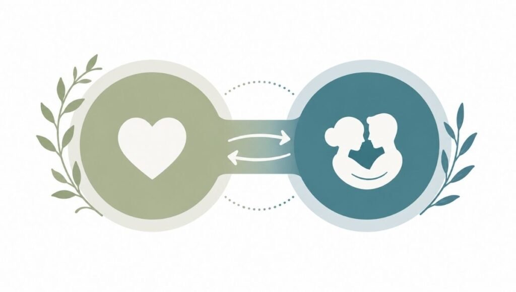Diagram showing the bidirectional relationship between emotional intimacy and sexual health and satisfaction in relationships
